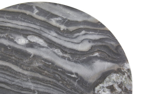 Marmore Grey Marble Round Paddle Serving Board