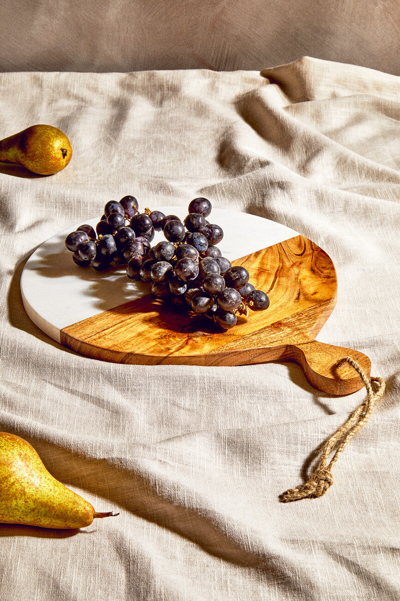 Monzaro Small Marble And Acacia Wood Paddle Board