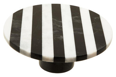 Soma Small Black and White Marble Round Cake Stand
