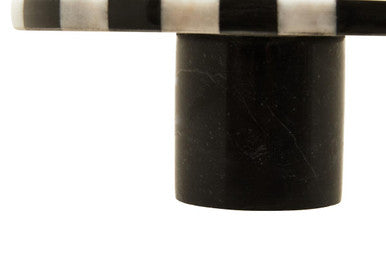 Soma Small Black and White Marble Round Cake Stand