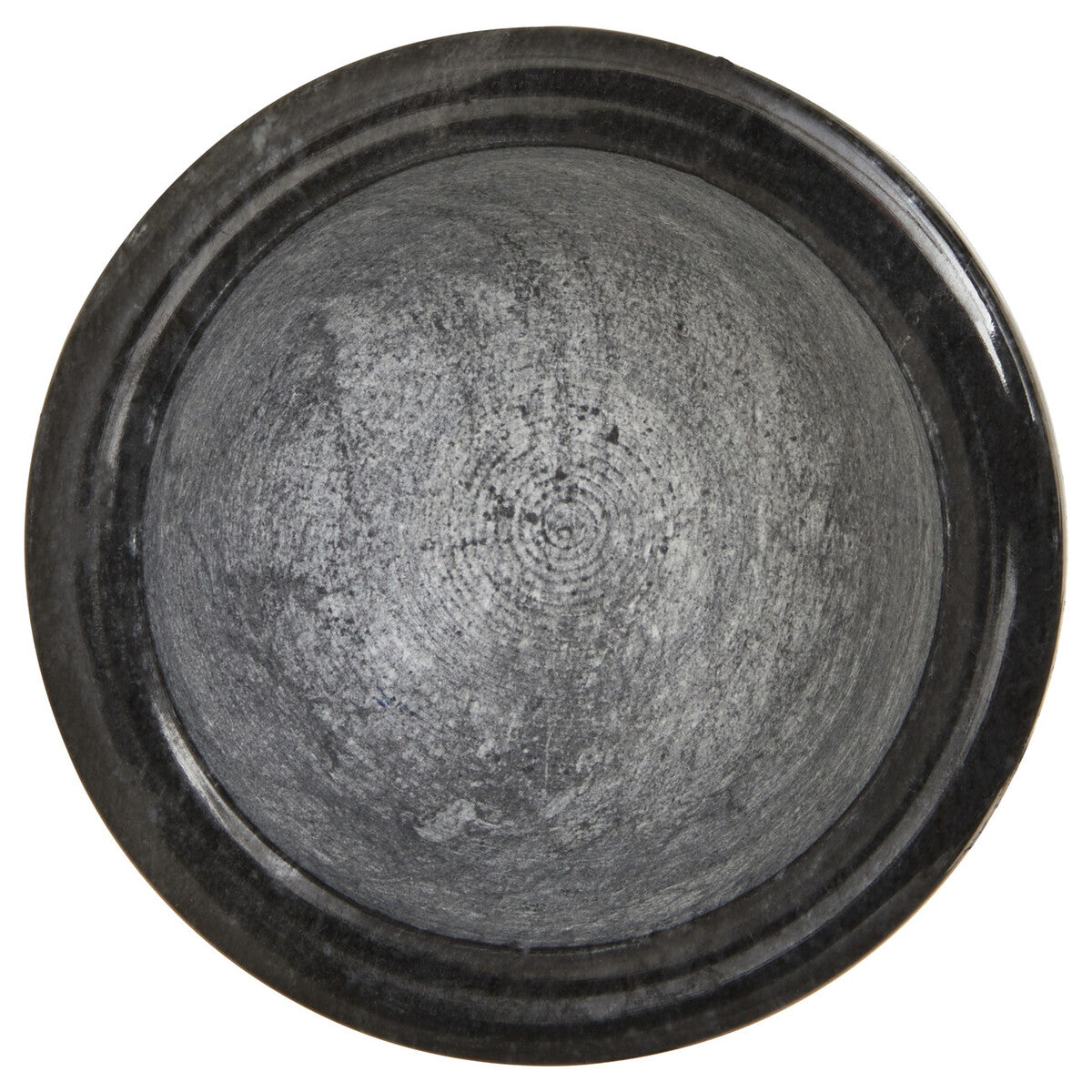 Marmore Black Marble Mortar And Pestle With Rim