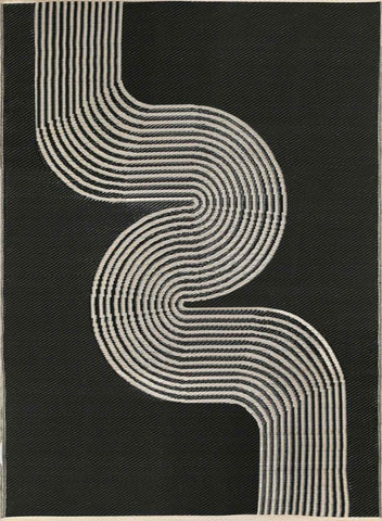 Urban Outdoor Rug Black & Beige | 1010