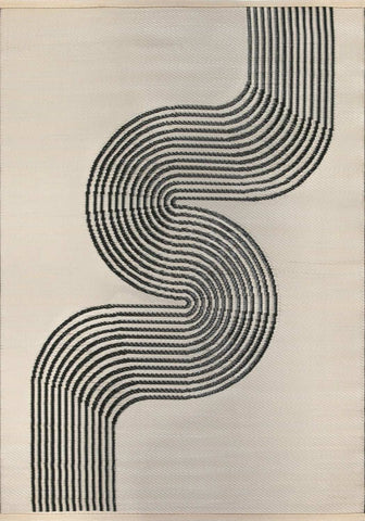 Urban Outdoor Rug Black & Beige | 1010