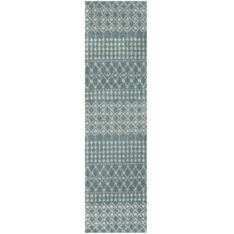 Moroccan Duck Egg Blue Shaggy Rug | 1050