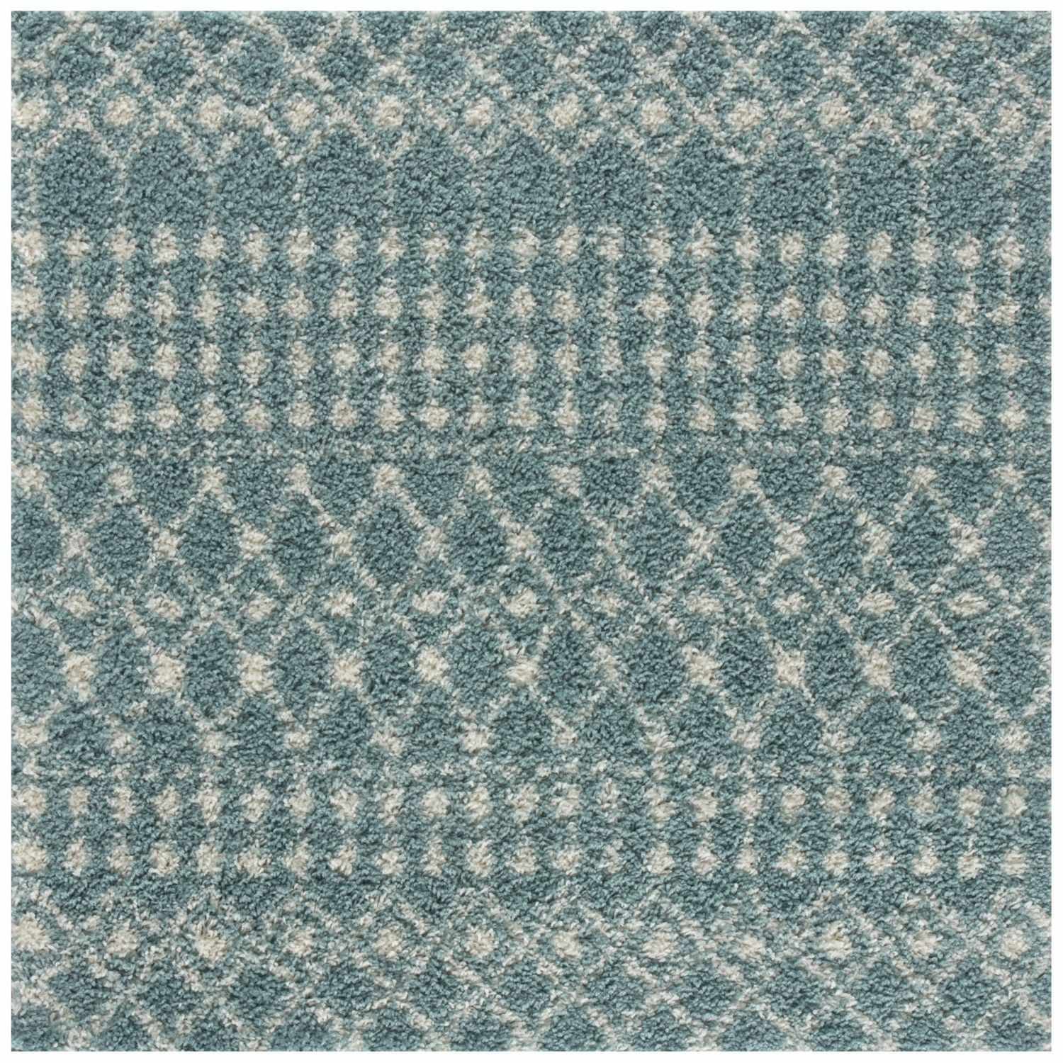 Moroccan Duck Egg Blue Shaggy Rug | 1050