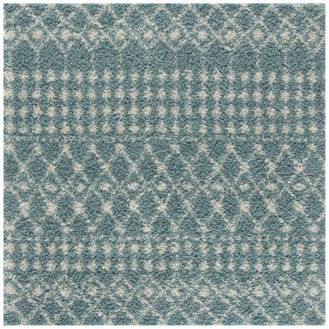 Moroccan Duck Egg Blue Shaggy Rug | 1050