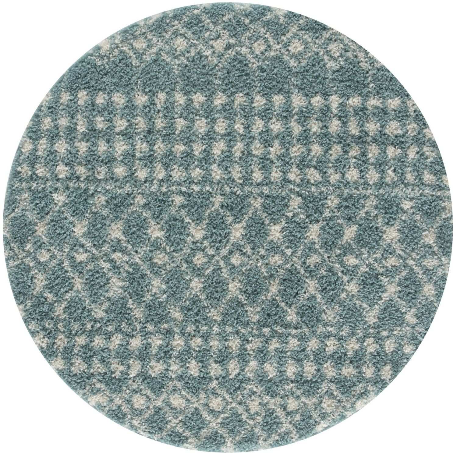 Moroccan Duck Egg Blue Shaggy Rug | 1050