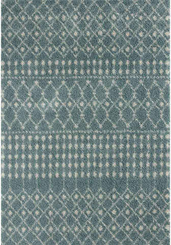 Moroccan Duck Egg Blue Shaggy Rug | 1050