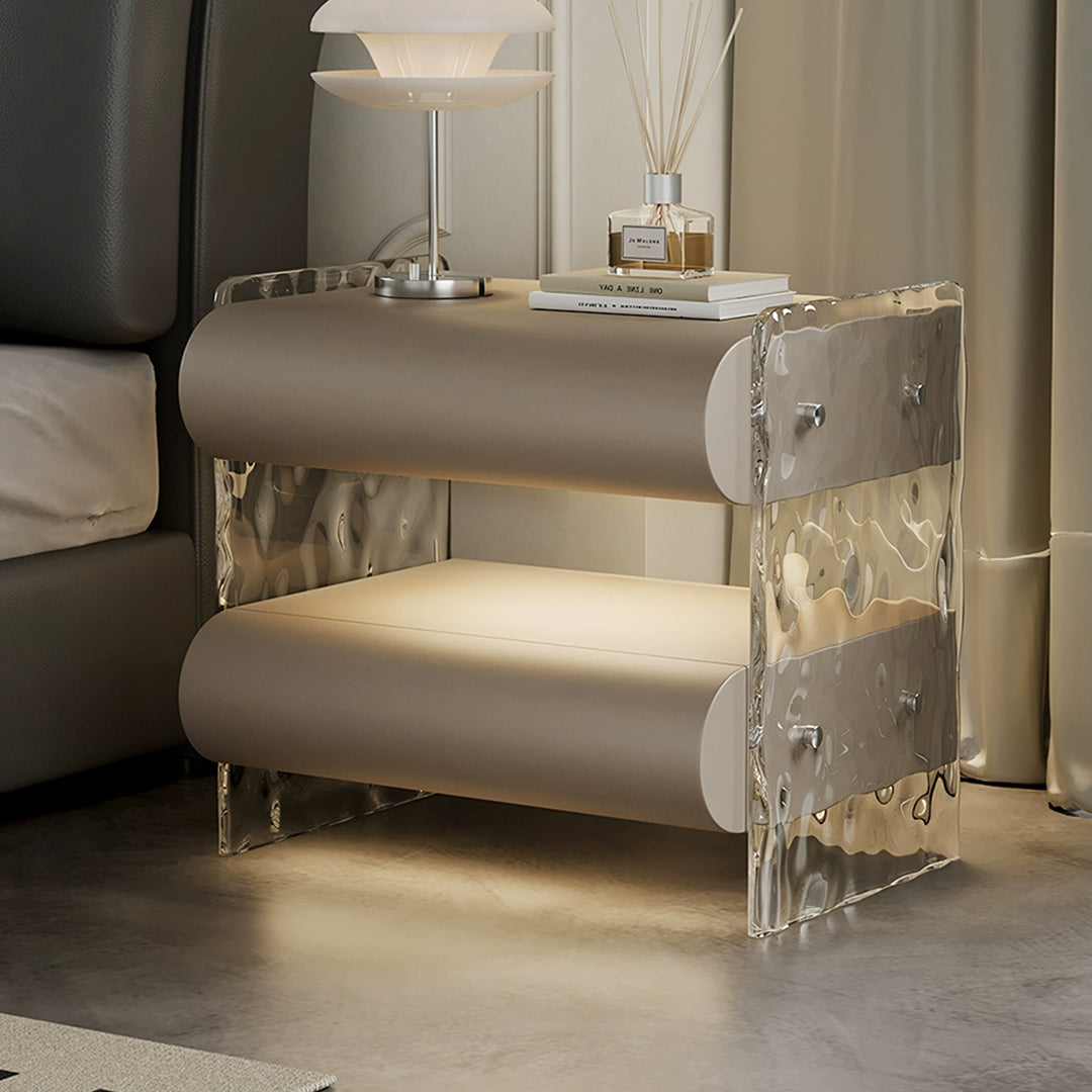 Figueroa Bedside Table With Storage & Light Strip