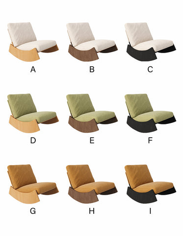 Valdez Rocking Lounge Chair, Corduroy & Wood