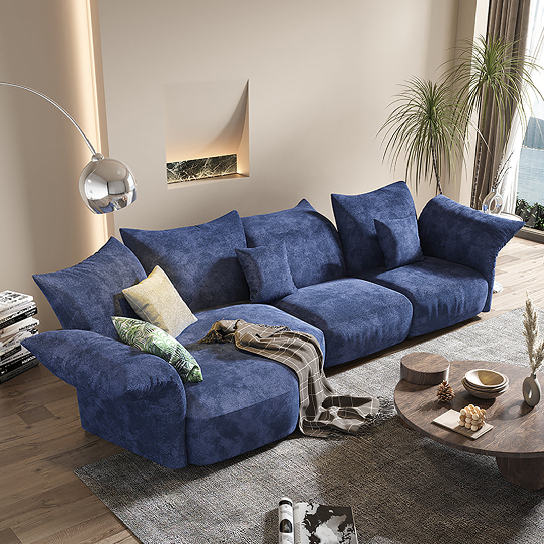 Berisha Petal Three Seater Corner Sofa, Four Seater Curved Sofa