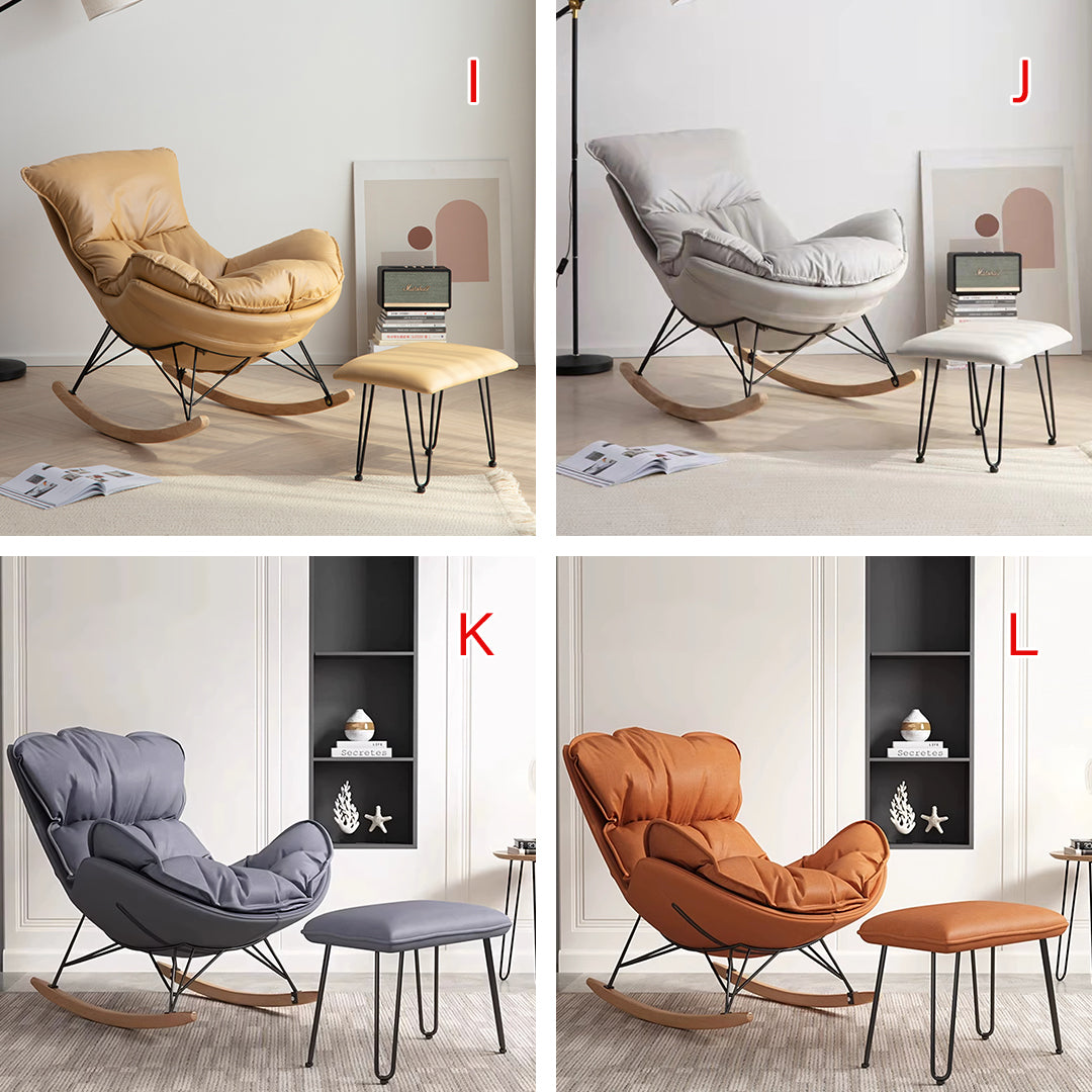 Benitez Rocking Chair With Footstool, More Colors