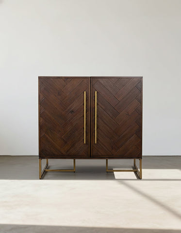 Mahajan Wine Sideboard With 2 Doors & Wine Rack, Solid Wood