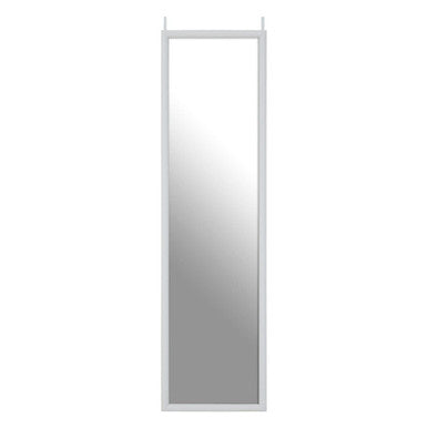 Mize White Plastic Frame Over Door Mirror