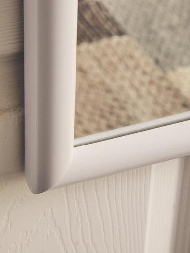 Mize White Plastic Frame Over Door Mirror