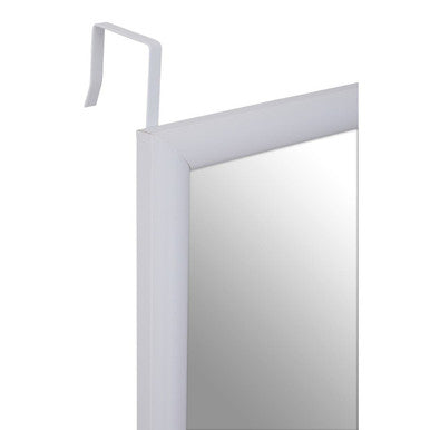 Mize White Plastic Frame Over Door Mirror