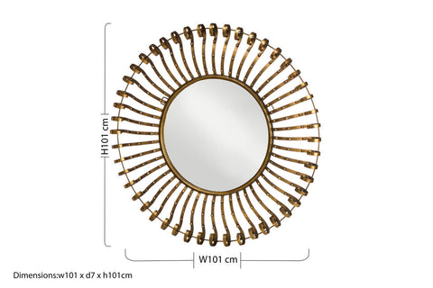 Cissell Spoke Frame Wall Mirror