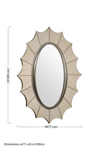 Lexina Gold Finish Frame Wall Mirror