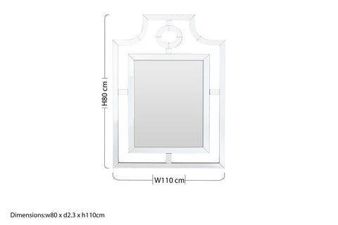Nicolette Cut Out Design Silver Wall Mirror