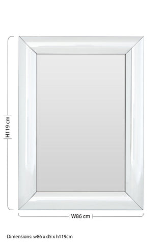 Petillo Thick Silver Frame Rectangular Wall Mirror