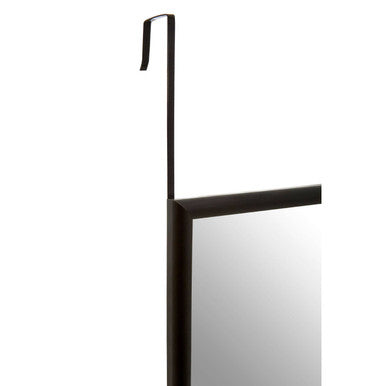 Mize Over Door Grey Plastic Frame Mirror