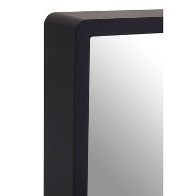 Bisha Small Black Wall Mirror With Gold Edge