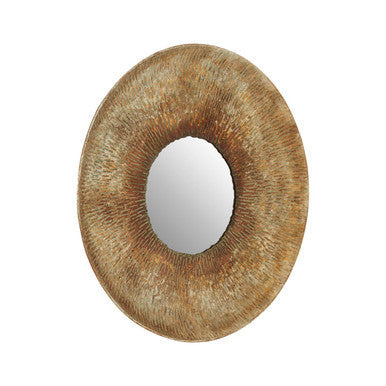 Faiza Gold Medium Textured Wall Mirror