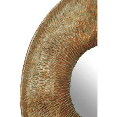 Faiza Gold Medium Textured Wall Mirror