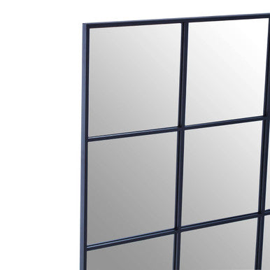 Grid Wall Mirror with Black Finish Frame | Oriel