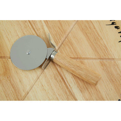 Rubber wood Pizza Board Set With Cutter