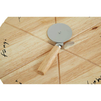 Rubber wood Pizza Board Set With Cutter