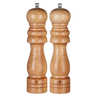 Natural Origins Rubber wood Tall Salt and Pepper Set