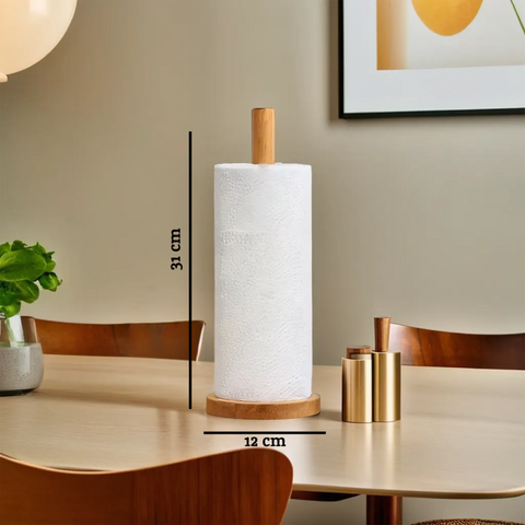 Soka Rubber wood Kitchen Roll Holder