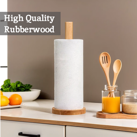 Soka Rubber wood Kitchen Roll Holder
