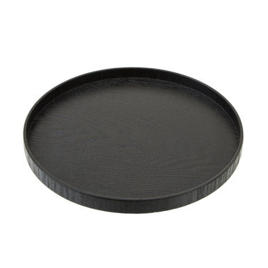 Bessan Medium Black Fir Wood Tray