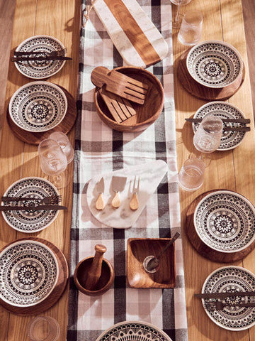 Kora Acacia Wood Large Square Platter