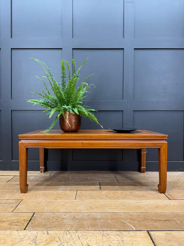 Vintage Mahogany Coffee Table / Oriental Style / Mid Century Modern Low Table B