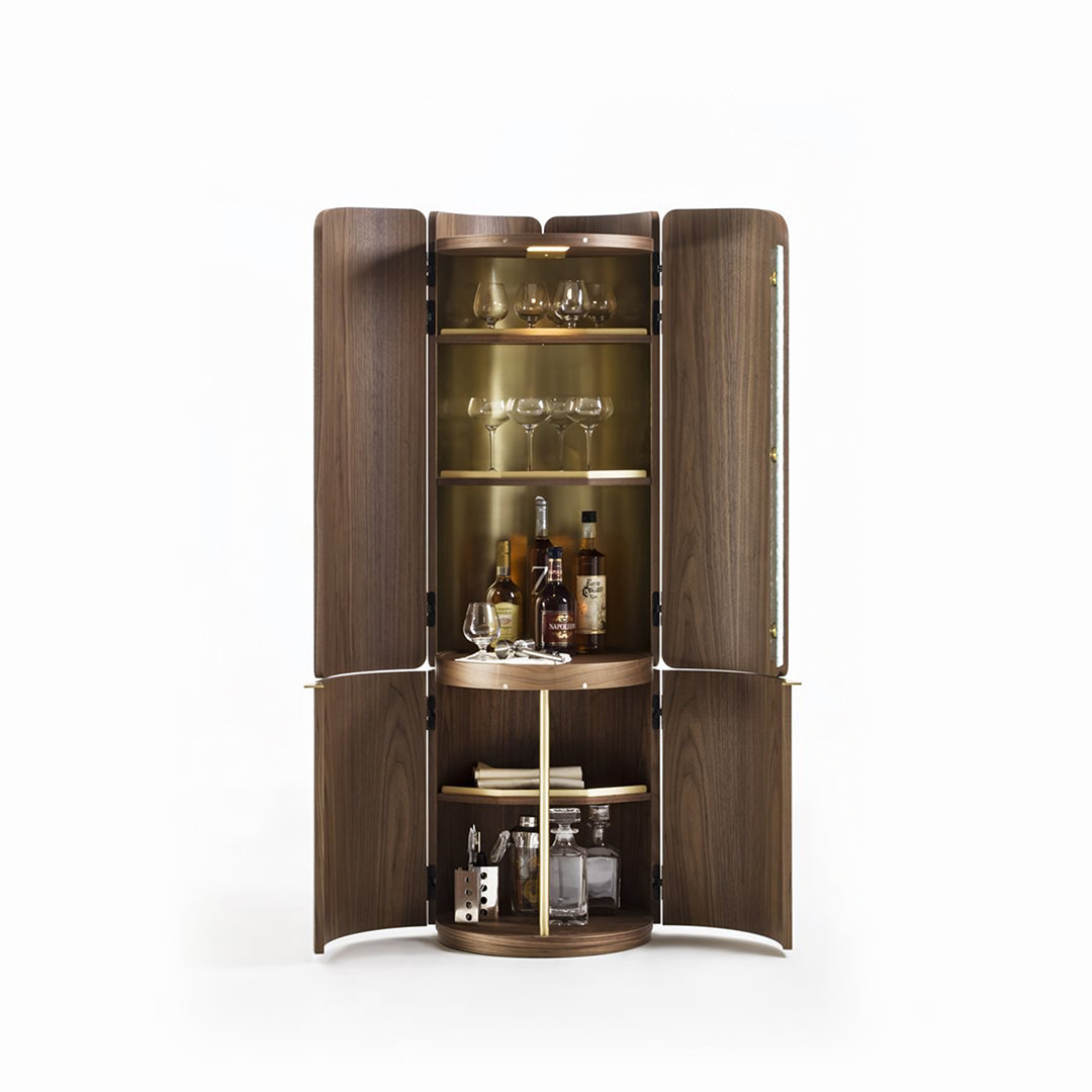 Sakamoto Liquor Cabinet, Wine Storage With Two Doors
