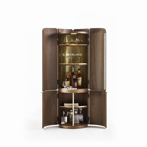 Sakamoto Liquor Cabinet, Wine Storage With Two Doors