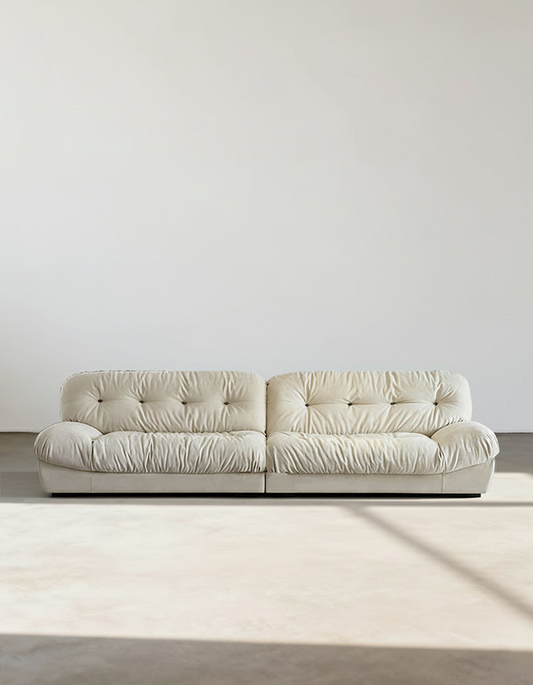 Italian Style Three Seater Sofa and Ottoman