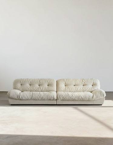 Italian Style Three Seater Sofa and Ottoman
