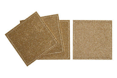 Geome Set Of 4 Gold Glitter coasters