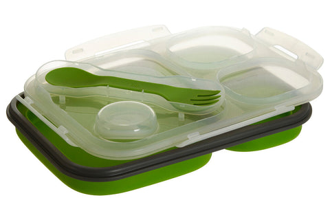 Grub Tub Green Collapsible Lunch Box With Spork