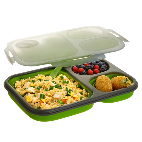 Grub Tub Green Collapsible Lunch Box With Spork