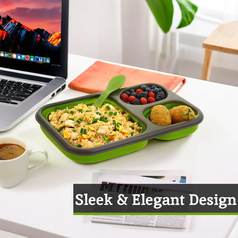 Grub Tub Green Collapsible Lunch Box With Spork