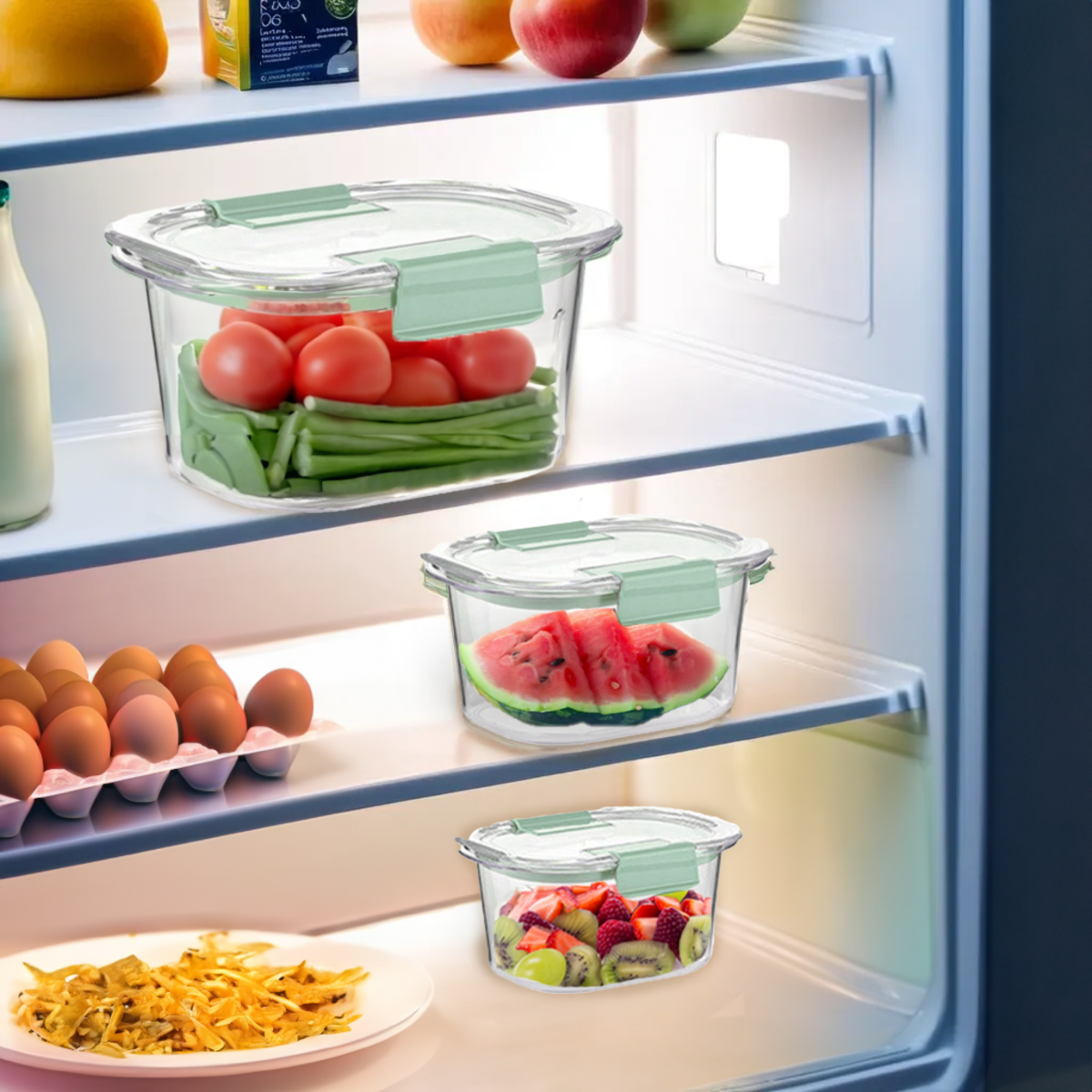 Grub Tub  Set Of 3 Food Storage Containers
