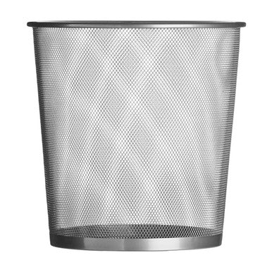 Den Small Matt Silver Mesh Waste Paper Basket