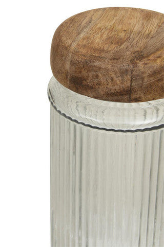 Garner Glass Storage Jar with Mango Wood Lid 2400ml