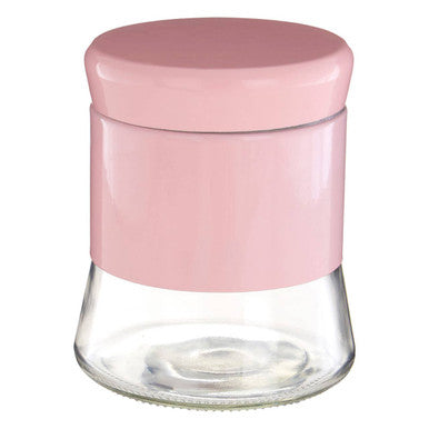 Luca Pink Steel and Glass Storage Jar - 800ml