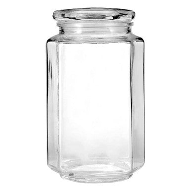 Abbie Hexagonal Glass Storage Jar